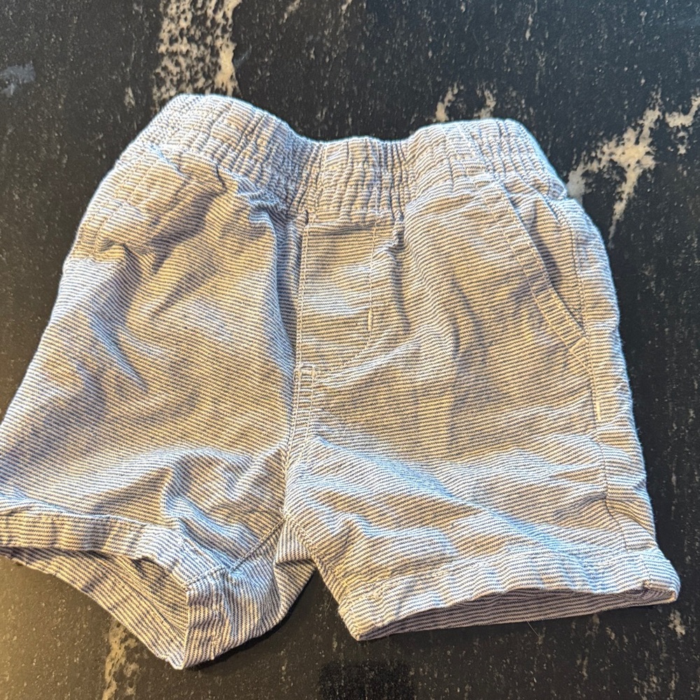 Nautica Kids Blue and White Striped Shorts